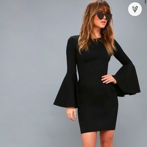 Lulu’s bell sleeve little black dress